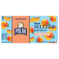 Polar Seltzer, Premium, Georgia Peach, 8 Each