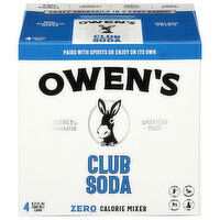 Owen's Mixer, Zero Calorie, Club Soda, 4 Each