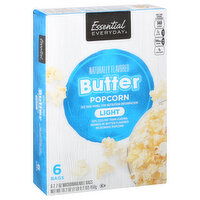 Essential Everyday Popcorn, Light, Butter, 6 Each