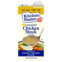 Kitchen Basics Chicken Stock, Unsalted, 32 Ounce