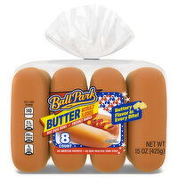 Ball Park Butter Hot Dog Buns, 8 Each