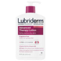 Lubriderm Advanced Therapy Fragrance Free Lotion, 16 Fluid ounce