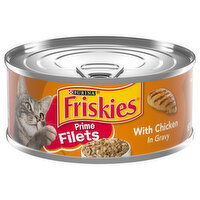 Friskies Cat Food, with Chicken in Gravy, Prime Filets, 5.5 Ounce