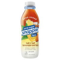 Snapple Iced Tea, Zero Sugar, Lemonade, Half n' Half, 16 Fluid ounce