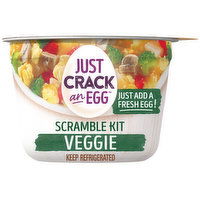 Just Crack An Egg Veggie Scramble Breakfast Bowl Kit with Sharp White Cheddar Cheese, Potatoes, Broccoli, Mushrooms, Onions & Red Peppers, 3 Ounce