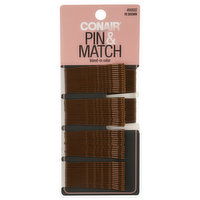 Conair Bobby Pins, Pin & Match, Brown, 90 Each