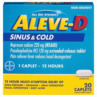 Aleve-D Sinus & Cold, Non-Drowsy, 220 mg, Caplets, 20 Each