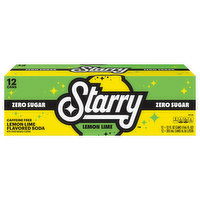 Starry Zero Sugar Lemon Lime Soda, Caffeine Free, 12 Each