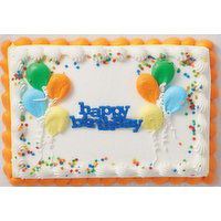 Cub Bakery 1/2 Decorated Sheet White Cake Whipped Icing, 1 Each