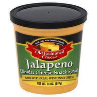 Old Fashioned Cheese Snack Spread, Cheddar, Jalapeno, 14 Ounce