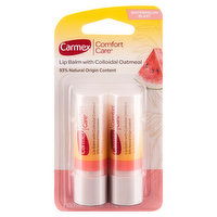 Carmex Comfort Care Lip Balm, with Colloidal Oatmeal, Watermelon Blast, 2 Each