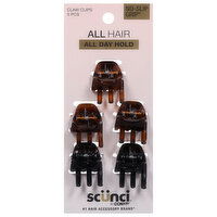 Scunci No-Slip Grip Claw Clips, 5 Each