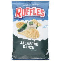 Ruffles Potato Chips, Jalapeno Ranch Flavored, 8 Ounce