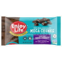 Enjoy Life Mega Chunks, Dairy Free, Semi-Sweet, 100% Real Chocolate, 10 Ounce