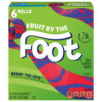 Fruit by the Foot Berry Tie-Dye Fruit Flavored Snacks, 6 Each