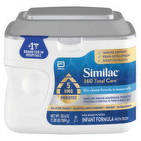 Similac 360 Total Care Infant Formula with Iron, Milk-Based Powder, 20.6 Ounce