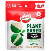 Babybel Cheese Alternative, Plant-Based, White Cheddar Variety, 6 Each