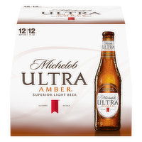 Michelob Ultra Amber Light Beer, Superior, 12 Each