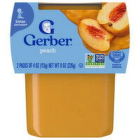 Gerber Peach, Sitter 2nd Foods, 2 Packs, 2 Each