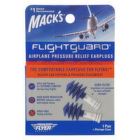 Mack's Flightguard Pressure Relief Earplugs, Airplane, 1 Each