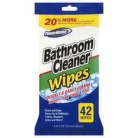 PowerHouse Wipes, Bathroom Cleaner, 42 Each