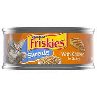 Friskies Shreds Gravy Wet Cat Food, Shreds With Chicken, 5.5 Ounce