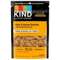 Kind Healthy Grains Granola, Oats & Honey Granola with Toasted Coconut, 11 Ounce