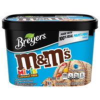 Breyers M&M's Minis Ice Cream, Light, Caramel Fudge, 1.5 Quart