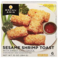 Royal Asia Sesame Shirmp Toast, Dim Sum, 6 Each