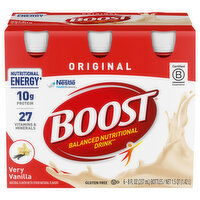 Boost Balanced Nutritional Drink, Very Vanilla, Original, 6 Each