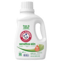 Arm & Hammer Detergent, Sensitive Skin, Free & Clear, 50 Fluid ounce