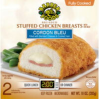 Barber Foods Stuffed Chicken Breasts Cordon Bleu Fully Cooked, 2 Each