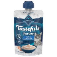 Blue Buffalo Blue Tastefuls Cat Food Complement, with Chicken, Natural, Purees, 3 Ounce