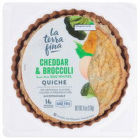 La Terra Fina Quiche, Cheddar & Broccoli, 6 Ounce