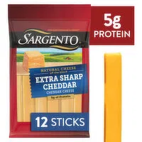 SARGENTO Sargento® Extra Sharp Natural Cheddar Cheese Snack Sticks, 12-Count, 9.49 Ounce