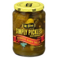 Mt Olive Simply Pickles Pickles, Kosher Baby Dills, 24 Fluid ounce