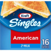 Kraft American Cheese Slices with 2% Milk, 16 Each