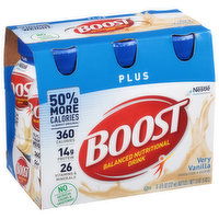 Boost Balanced Nutritional Drink, Very Vanilla, Plus, 6 Each