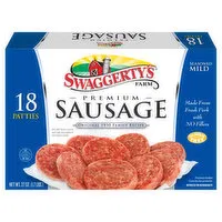 Swaggerty's Farm Original 1930 Family Recipe Patties, Premium Sausage, Seasoned, Mild, 18 Each