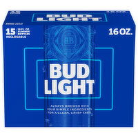 Bud Light Beer, 15 Each