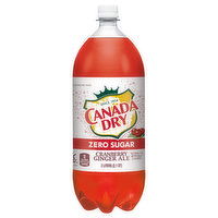 Canada Dry Ginger Ale, Cranberry, Zero Sugar, Caffeine Free, 2.1 Quart