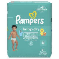 Pampers Baby Dry Baby Dry Diapers Size 6 21 Count, 21 Each