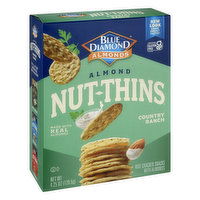 Blue Diamond Nut-Thins Rice Crackers Snacks, with Almonds, Country Ranch, 4.25 Ounce