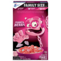 Franken Berry Cereal, Strawberry, Family Size, 16 Ounce