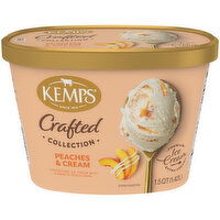 Kemps Crafted Collection Crafted Collection Peaches & Cream Ice Cream, 1.5 Quart
