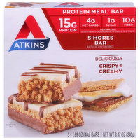 Atkins Protein Meal Bars, S'mores, 5 Each