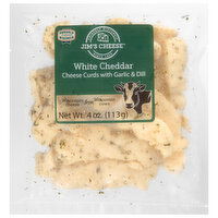 Jim's Cheese Cheese Curds, White Cheddar, 4 Ounce