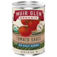 Muir Glen Organic Tomato Sauce, No Salt Added, 15 Ounce