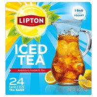 Lipton Tea Bags Iced Tea Family Size, 24 Each