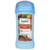 Suave Invisible Solid Cocoa Butter & Shea Antiperspirant Deodorant, 2.6 Fluid ounce
